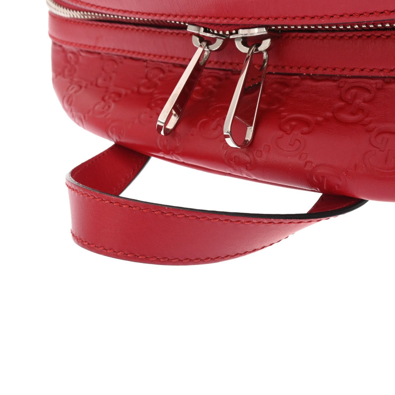 GUCCI グッチ グッチシマ バックパック レッド 406370 メンズ レザー リュック・デイパック ABランク 中古 銀蔵