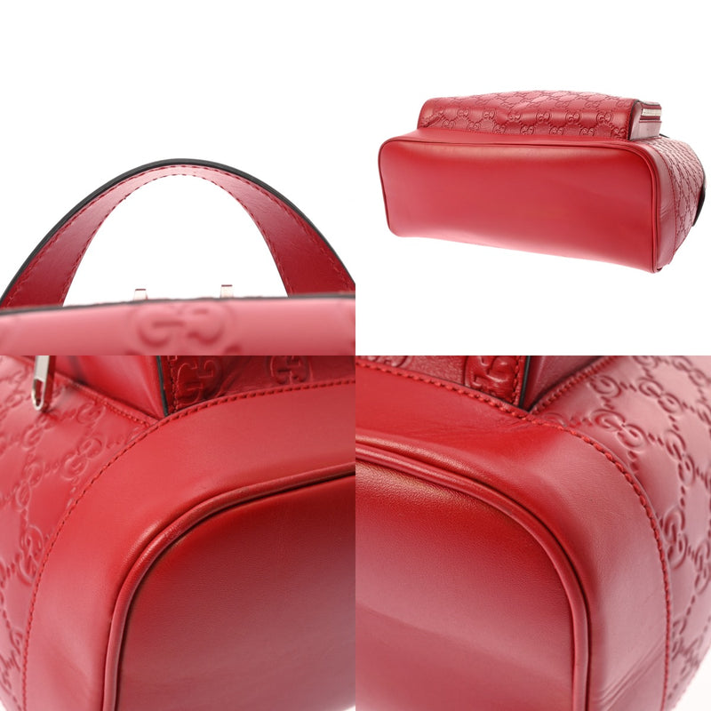 GUCCI グッチ グッチシマ バックパック レッド 406370 メンズ レザー リュック・デイパック ABランク 中古 銀蔵