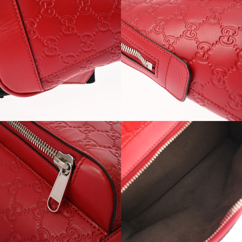 GUCCI グッチ グッチシマ バックパック レッド 406370 メンズ レザー リュック・デイパック ABランク 中古 銀蔵