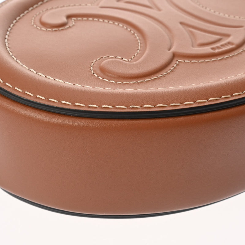 CELINE セリーヌ ショルダーバッグ オーバルパース タン 10I703DPQ.04LU レディース カーフ ショルダーバッグ Aランク 中古 銀蔵