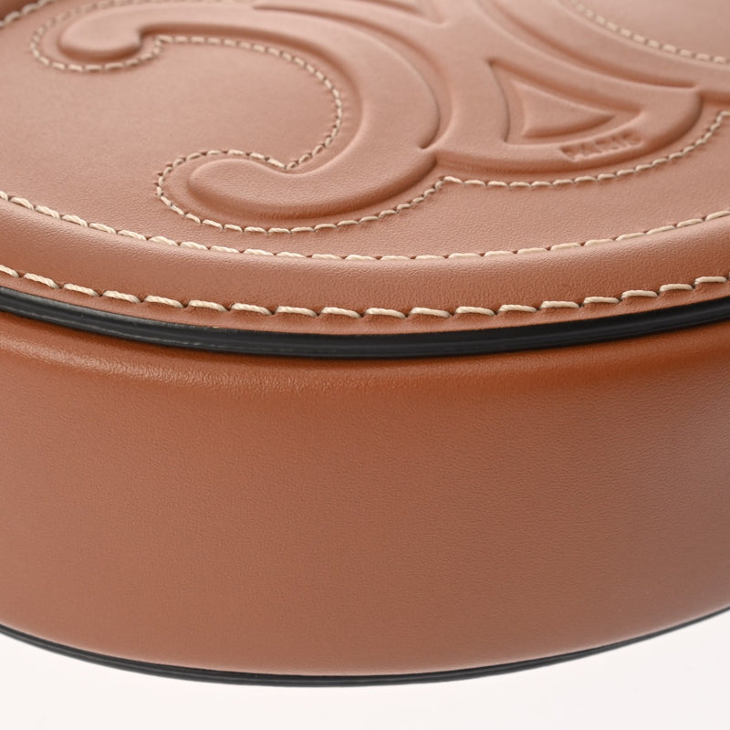 CELINE セリーヌ ショルダーバッグ オーバルパース タン 10I703DPQ.04LU レディース カーフ ショルダーバッグ Aランク 中古 銀蔵