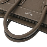 CELINE セリーヌ ラゲージ ナノショッパー グレージュ レディース カーフ ハンドバッグ ABランク 中古 銀蔵