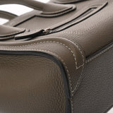 CELINE セリーヌ ラゲージ ナノショッパー グレージュ レディース カーフ ハンドバッグ ABランク 中古 銀蔵