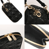 CHRISTIAN DIOR クリスチャンディオール Callin Dior フォンホルダー ブラック S08720VRB_M900 レディース パテント ポーチ Aランク 中古 銀蔵