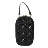 CHRISTIAN DIOR クリスチャンディオール Callin Dior フォンホルダー ブラック S08720VRB_M900 レディース パテント ポーチ Aランク 中古 銀蔵