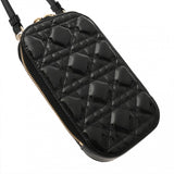 CHRISTIAN DIOR クリスチャンディオール Callin Dior フォンホルダー ブラック S08720VRB_M900 レディース パテント ポーチ Aランク 中古 銀蔵