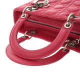 CHRISTIAN DIOR クリスチャンディオール レディディオール ミディアム ピンク イタリア レディース ラムスキン ハンドバッグ Bランク 中古 銀蔵