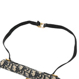 CHRISTIAN DIOR クリスチャンディオール オブリーク サドル ベージュ/ネイビー ユニセックス キャンバス レザー ウエストバッグ ABランク 中古 銀蔵