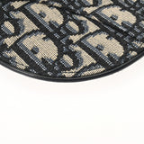 CHRISTIAN DIOR クリスチャンディオール オブリーク サドル ベージュ/ネイビー ユニセックス キャンバス レザー ウエストバッグ ABランク 中古 銀蔵