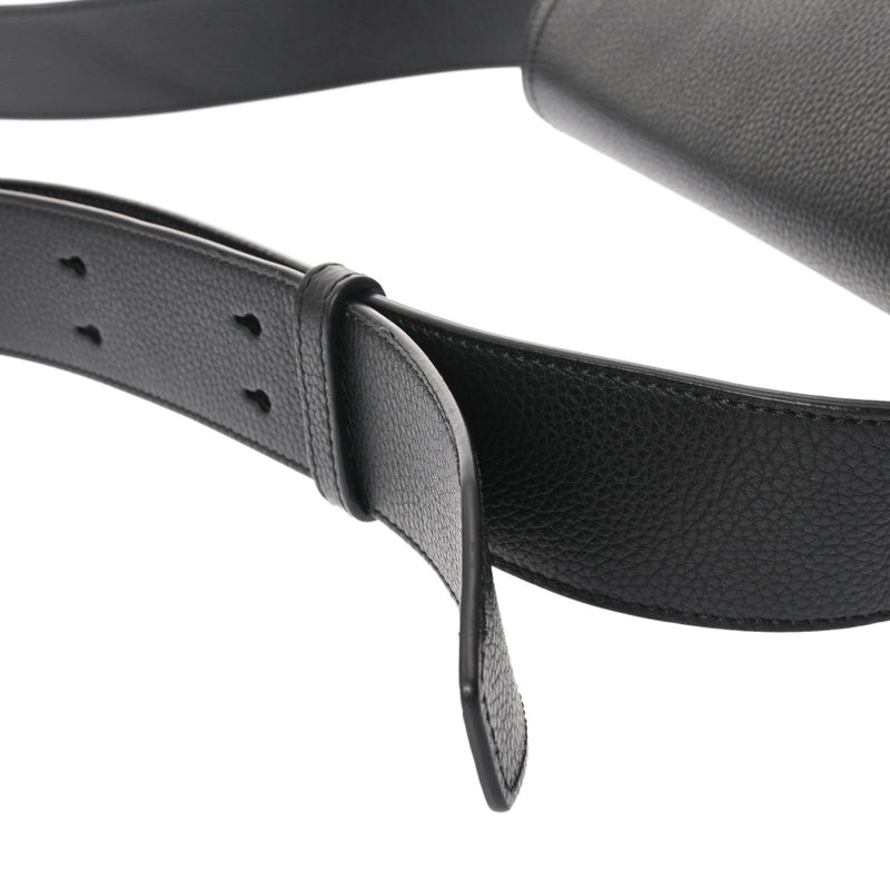 CHRISTIAN DIOR クリスチャンディオール サドル メッセンジャー ブラック 1ADME130 メンズ カーフ ショルダーバッグ ABランク 中古 銀蔵