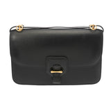 HERMES エルメス ドリー ブラック ○H刻印(1978年頃) レディース ボックスカーフ ショルダーバッグ Bランク 中古 銀蔵