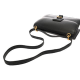 HERMES エルメス ドリー ブラック ○H刻印(1978年頃) レディース ボックスカーフ ショルダーバッグ Bランク 中古 銀蔵