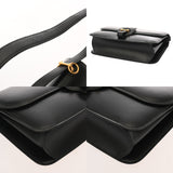 HERMES エルメス ドリー ブラック ○H刻印(1978年頃) レディース ボックスカーフ ショルダーバッグ Bランク 中古 銀蔵