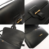 HERMES エルメス ドリー ブラック ○H刻印(1978年頃) レディース ボックスカーフ ショルダーバッグ Bランク 中古 銀蔵