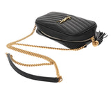 SAINT LAURENT サンローラン ミニバッグ ルー ブラック 612579 レディース レザー ショルダーバッグ Aランク 中古 銀蔵