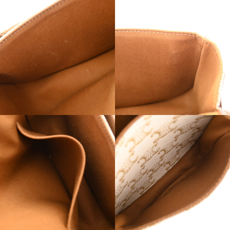 CELINE セリーヌ トリオンフ ブザスショルダー ホワイト レディース レザー PVC ショルダーバッグ ABランク 中古 銀蔵