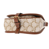 CELINE セリーヌ トリオンフ ブザスショルダー ホワイト レディース レザー PVC ショルダーバッグ ABランク 中古 銀蔵