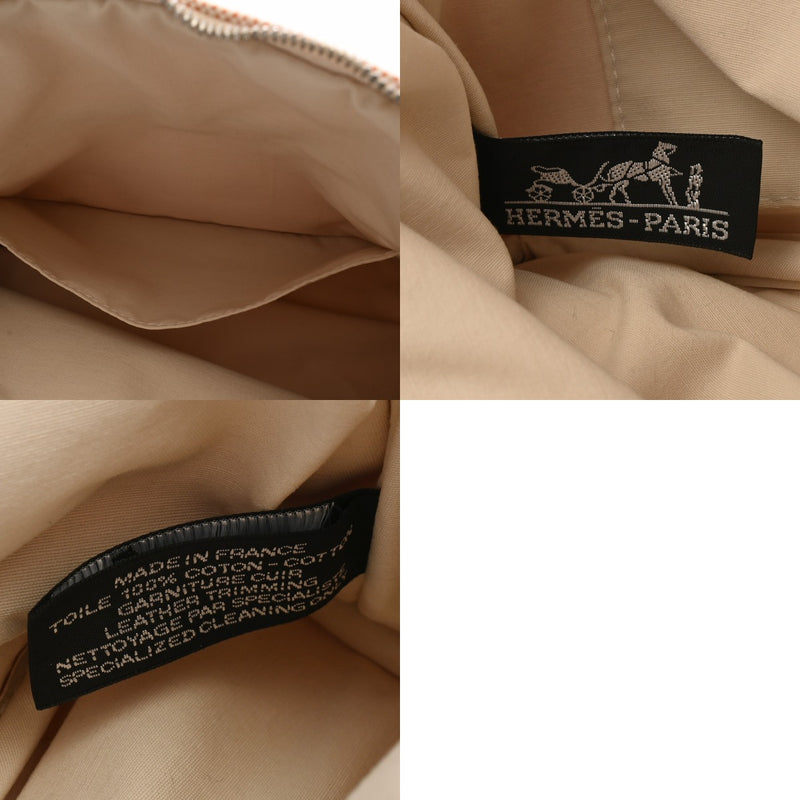 HERMES エルメス ボリード エクリュ/オレンジ レディース トワルアッシュ ポーチ Aランク 中古 銀蔵