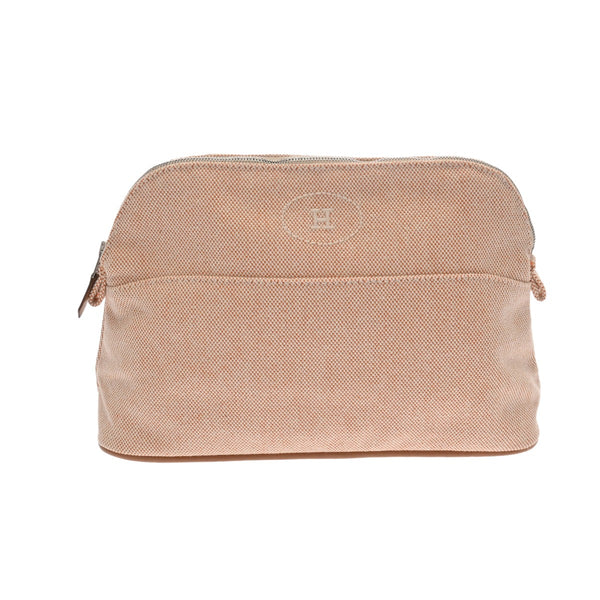 HERMES エルメス ボリード エクリュ/オレンジ レディース トワルアッシュ ポーチ Aランク 中古 銀蔵