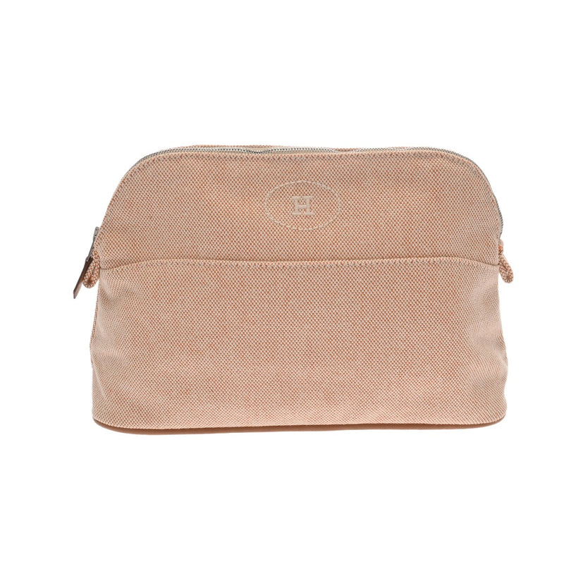 HERMES エルメス ボリード エクリュ/オレンジ レディース トワルアッシュ ポーチ Aランク 中古 銀蔵