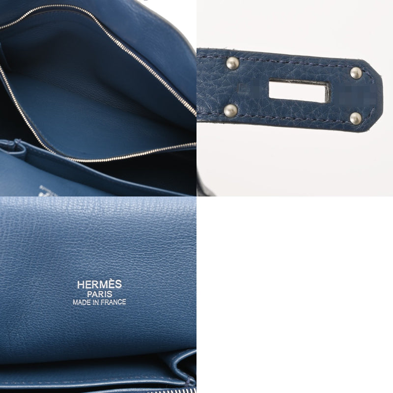 HERMES エルメス ジプシエール 34 ブルー系 □P刻印(2012年頃) レディース トリヨンクレマンス ショルダーバッグ ABランク 中古 銀蔵