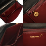 CHANEL シャネル マトラッセ プッシュロック チェーンショルダー 25cm ブラック レディース ラムスキン ショルダーバッグ ABランク 中古 銀蔵