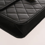 CHANEL シャネル マトラッセ プッシュロック チェーンショルダー 25cm ブラック レディース ラムスキン ショルダーバッグ ABランク 中古 銀蔵