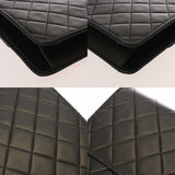 CHANEL シャネル マトラッセ プッシュロック チェーンショルダー 25cm ブラック レディース ラムスキン ショルダーバッグ ABランク 中古 銀蔵