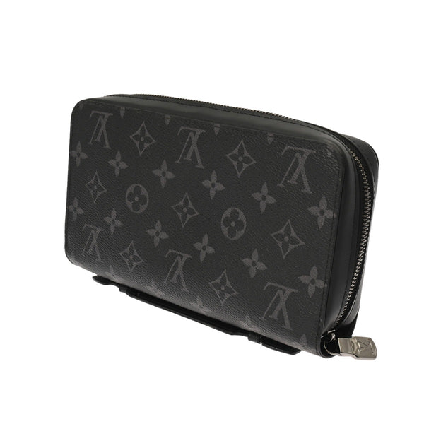 LOUIS VUITTON ルイヴィトン モノグラムエクリプス ジッピー XL トラベルケース 黒/グレー M61698 メンズ モノグラムキャンバス 長財布 Bランク 中古 銀蔵