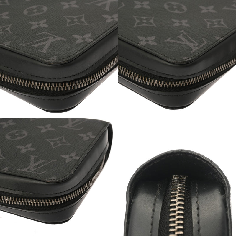 LOUIS VUITTON ルイヴィトン モノグラムエクリプス ジッピー XL トラベルケース 黒/グレー M61698 メンズ モノグラムキャンバス 長財布 Bランク 中古 銀蔵