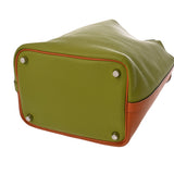 HERMES エルメス ピコタン PM バイカラー アニスグリーン/オレンジ □J刻印(2006年頃) レディース シェーブル ハンドバッグ ABランク 中古 銀蔵