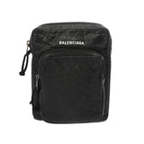 BALENCIAGA バレンシアガ エクスプローラー ブラック ユニセックス レザー ボディバッグ ABランク 中古 銀蔵