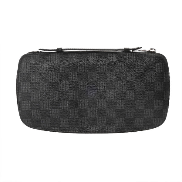 LOUIS VUITTON ルイヴィトン ダミエグラフィット オーガナイザー アトール 黒/グレー N48255 メンズ ダミエグラフィットキャンバス トラベルケース ABランク 中古 銀蔵