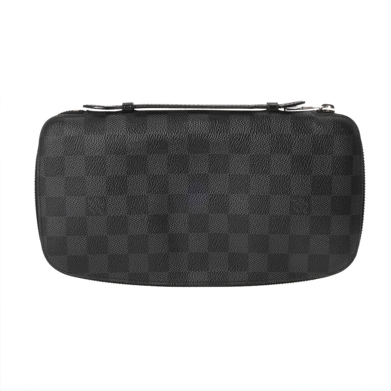 LOUIS VUITTON ルイヴィトン ダミエグラフィット オーガナイザー アトール 黒/グレー N48255 メンズ ダミエグラフィットキャンバス トラベルケース ABランク 中古 銀蔵
