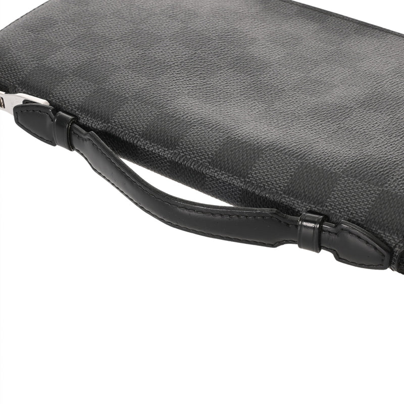 LOUIS VUITTON ルイヴィトン ダミエグラフィット オーガナイザー アトール 黒/グレー N48255 メンズ ダミエグラフィットキャンバス トラベルケース ABランク 中古 銀蔵
