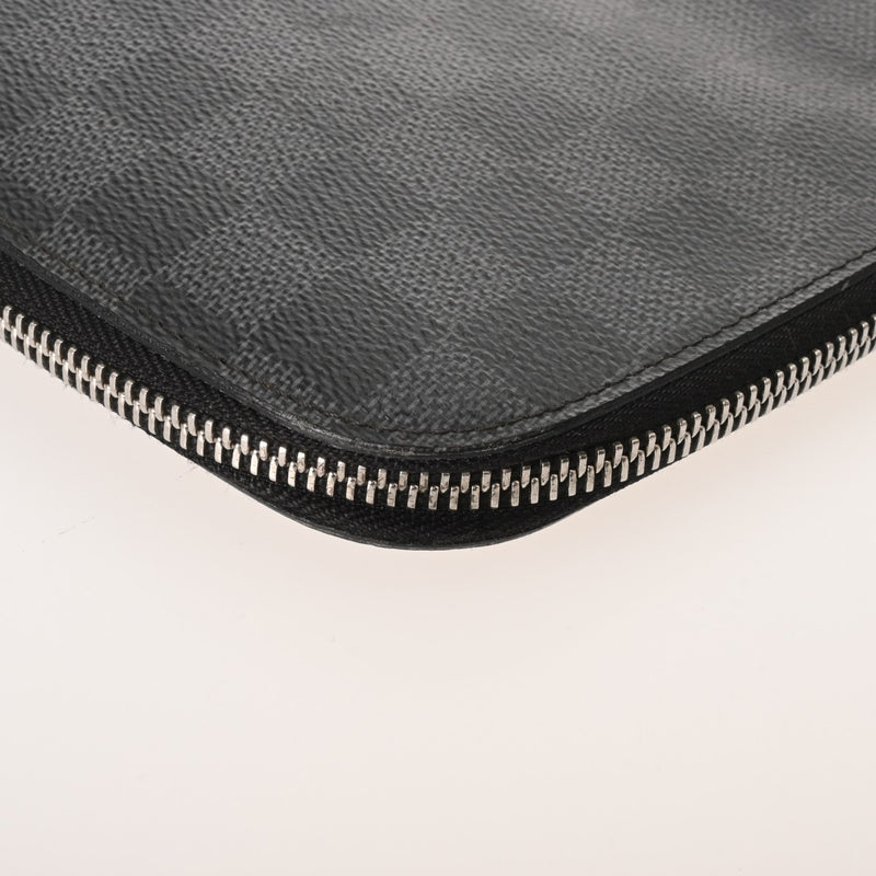 LOUIS VUITTON ルイヴィトン ダミエグラフィット オーガナイザー アトール 黒/グレー N48255 メンズ ダミエグラフィットキャンバス トラベルケース ABランク 中古 銀蔵