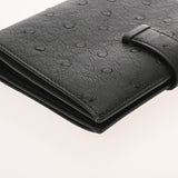 HERMES エルメス ベアンコンパクト ブラック Z刻印(2021年頃) ユニセックス オーストリッチ 二つ折り財布 ABランク 中古 銀蔵