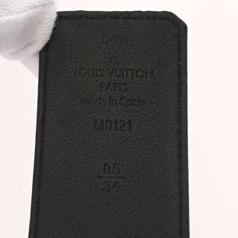 LOUIS VUITTON ルイヴィトン モノグラムイリュージョン サンチュール サイズ85 グレー M0121 メンズ レザー ベルト Aランク 中古 銀蔵