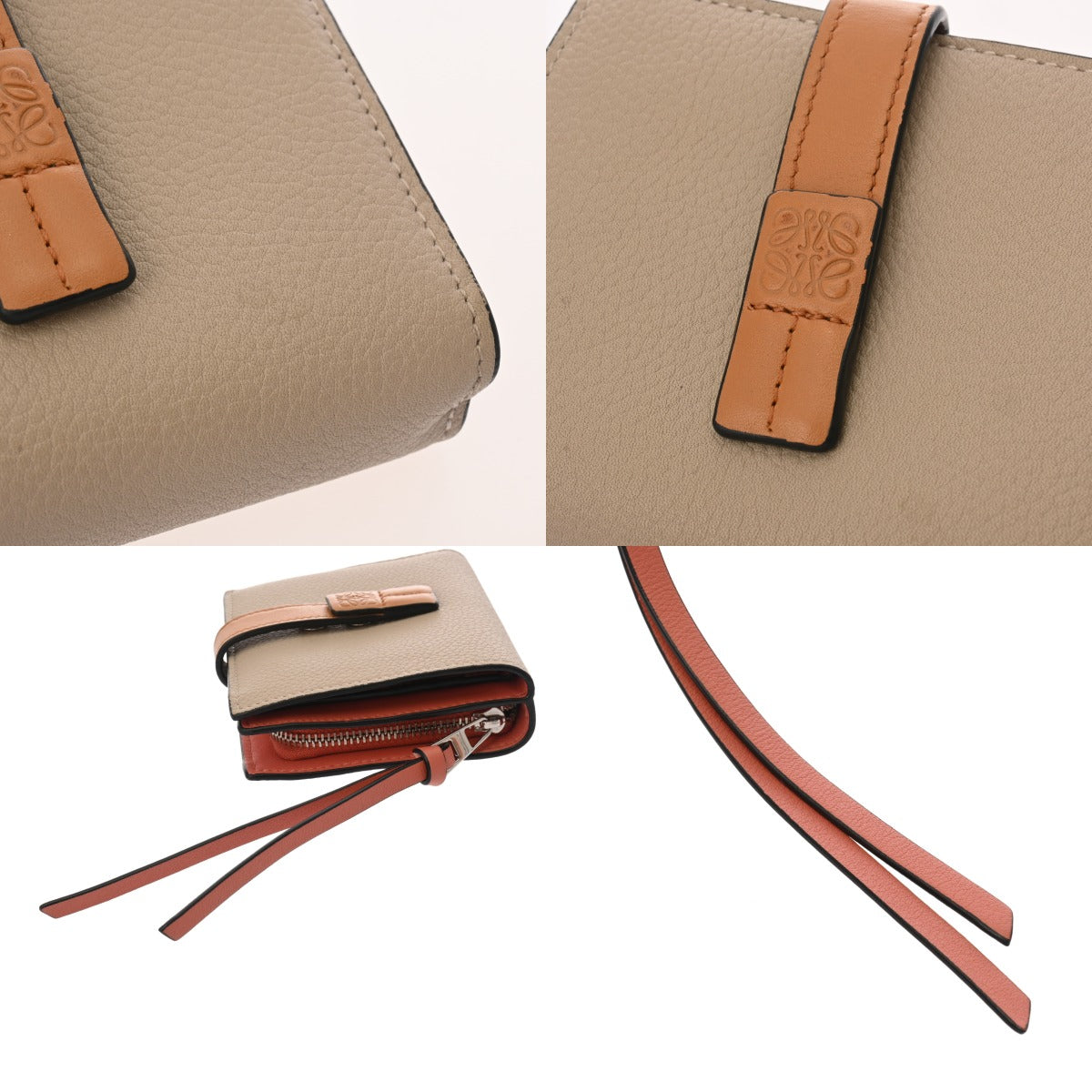 LOEWE ロエベ コンパクトジップウォレット ライトオーツ/ハニー
