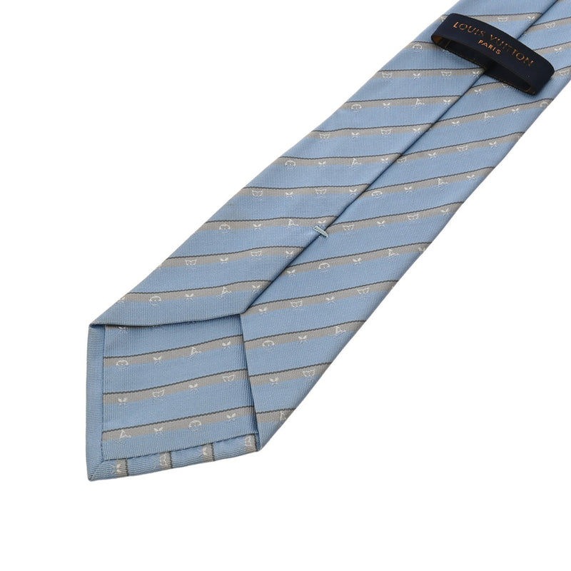 LOUIS VUITTON ルイヴィトン クラヴァット モノグラム ブルー M71727 メンズ シルク100％ ネクタイ ABランク 中古 銀蔵