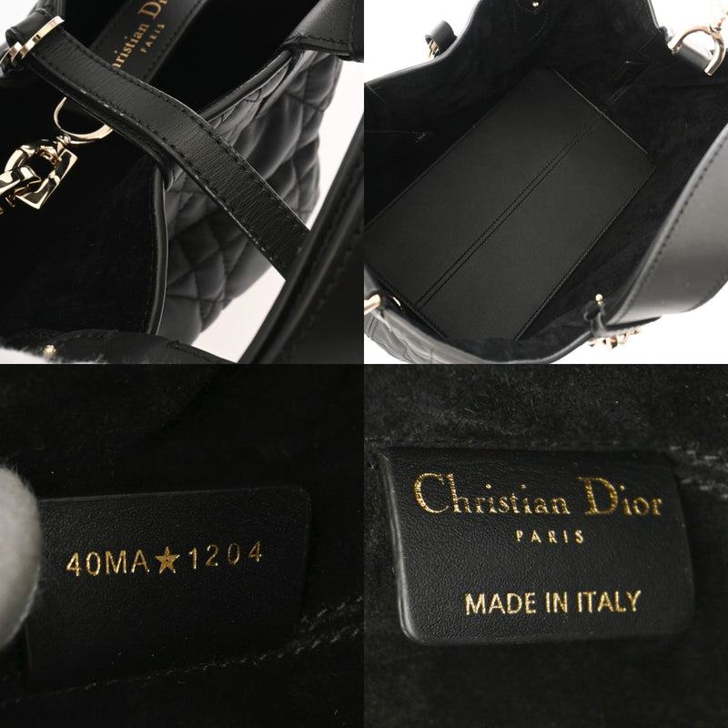 CHRISTIAN DIOR クリスチャンディオール トゥジュール バッグ スモール ブラック M2822OSNW_M900 レディース カーフ ハンドバッグ 新同 中古 銀蔵