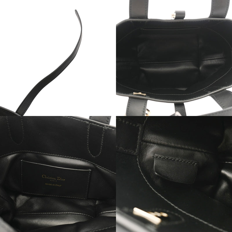 CHRISTIAN DIOR クリスチャンディオール トゥジュール バーティカルカバ ナノ ブラック レディース カーフ ハンドバッグ 新同 中古 銀蔵