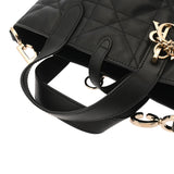 CHRISTIAN DIOR クリスチャンディオール トゥジュール バーティカルカバ ナノ ブラック レディース カーフ ハンドバッグ 新同 中古 銀蔵