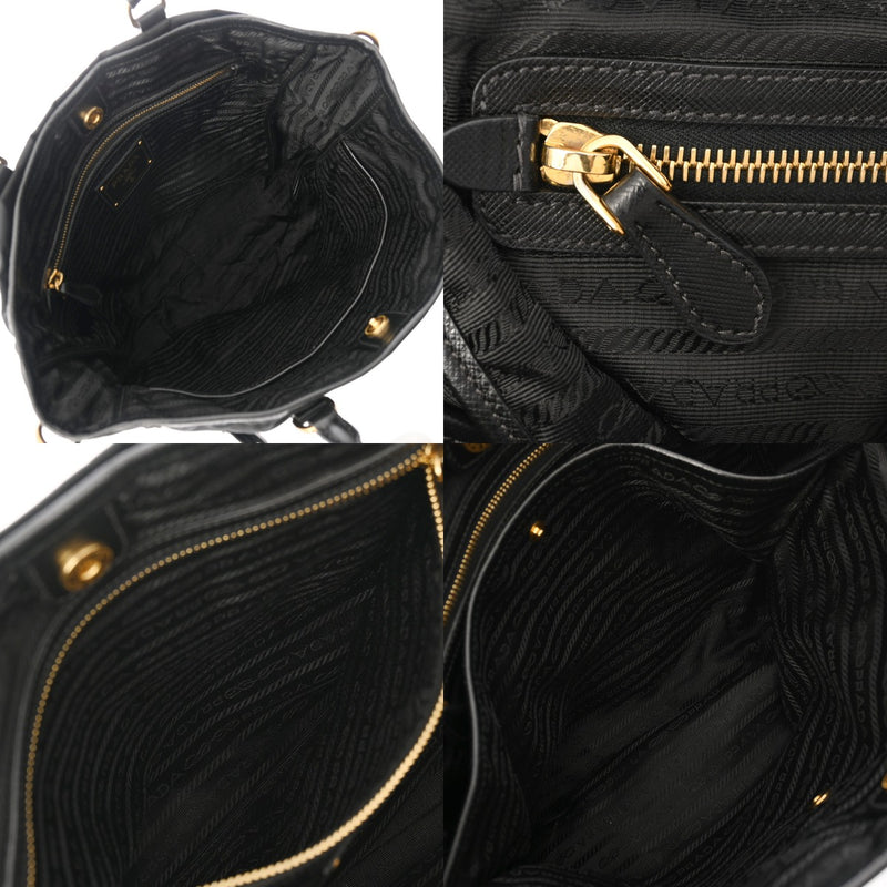PRADA プラダ フラワーモチーフ ブラック レディース ナイロン/ベロア トートバッグ ABランク 中古 銀蔵