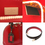 LOUIS VUITTON ルイヴィトン アルマ BB スカーレット M91606 レディース モノグラムキャンバス パテントレザー ハンドバッグ Aランク 中古 銀蔵