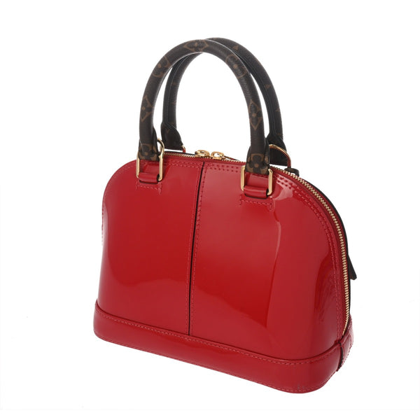 LOUIS VUITTON ルイヴィトン アルマ BB スカーレット M91606 レディース モノグラムキャンバス パテントレザー ハンドバッグ Aランク 中古 銀蔵