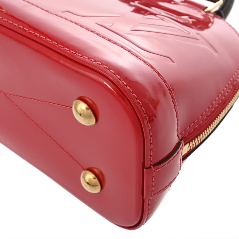 LOUIS VUITTON ルイヴィトン アルマ BB スカーレット M91606 レディース モノグラムキャンバス パテントレザー ハンドバッグ Aランク 中古 銀蔵