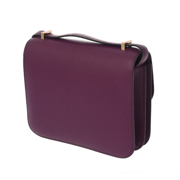 HERMES エルメス コンスタンス3 ミニ 18 ミロワール アネモネ B刻印(2023年頃) レディース ヴォースイフト ショルダーバッグ ABランク 中古 銀蔵