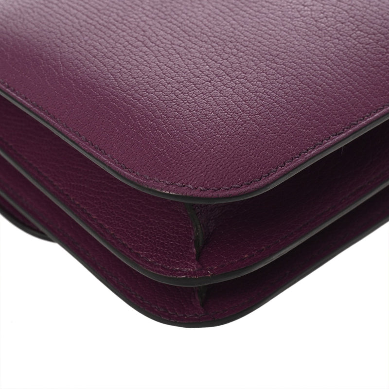 HERMES エルメス コンスタンス3 ミニ 18 ミロワール アネモネ B刻印(2023年頃) レディース ヴォースイフト ショルダーバッグ ABランク 中古 銀蔵