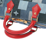 LOUIS VUITTON ルイヴィトン モノグラムデニム スピーディバンドリエール 30 ブルー M45041 レディース モノグラムデニム ハンドバッグ Aランク 中古 銀蔵